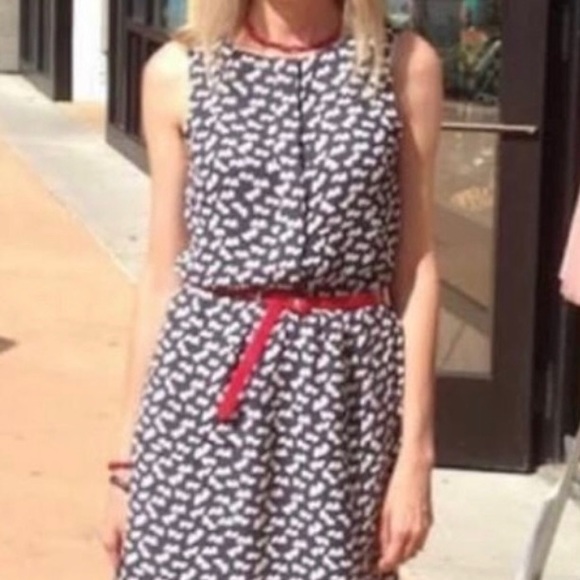 J. Crew Half Placket Tossed Hearts Dress - Picture 2 of 5